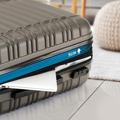 Detalle de BEIBYE Reisekoffer 2088 Hartschale – Größe L, 65×43×26 cm, 3,5 kg, 75 L, Coffee