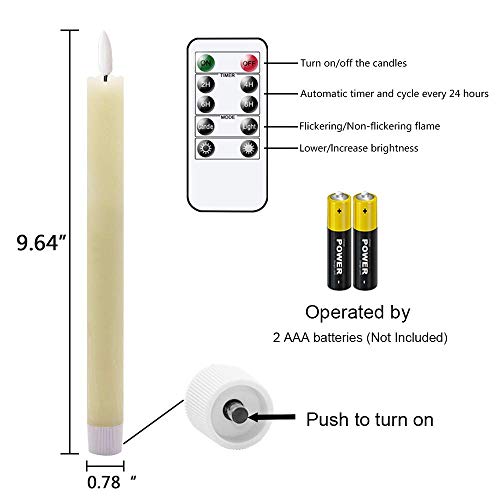 Thumbnail 5 de Eldnacele LED Stabkerzen mit Timerfunktion – 6er Set inkl. Fernbedienung