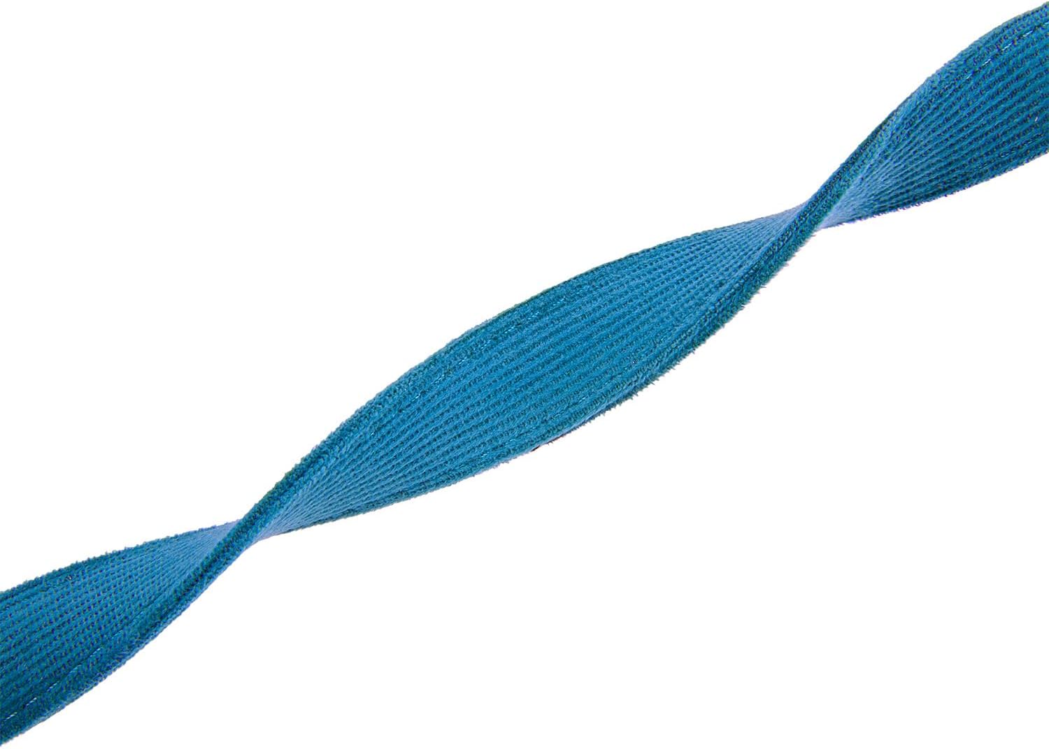 Detalle de Petiry soft dog leash with gold metal clasp for small puppies and dogs (1.5cm x 150cm), Blue S