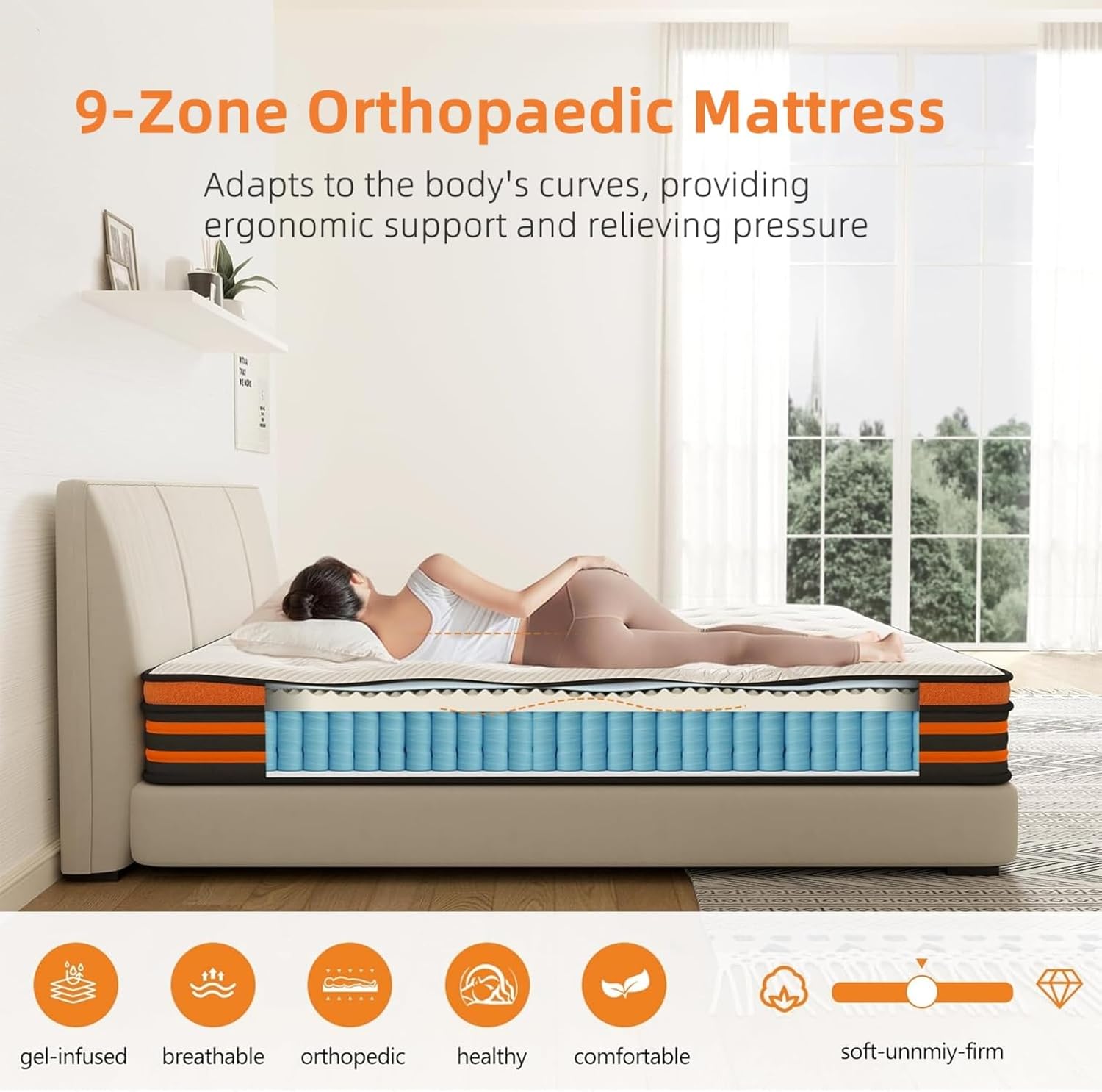 Detalle 2 de SCEPKN 4FT6 Double Mattress 135x190cm Double bed mattress