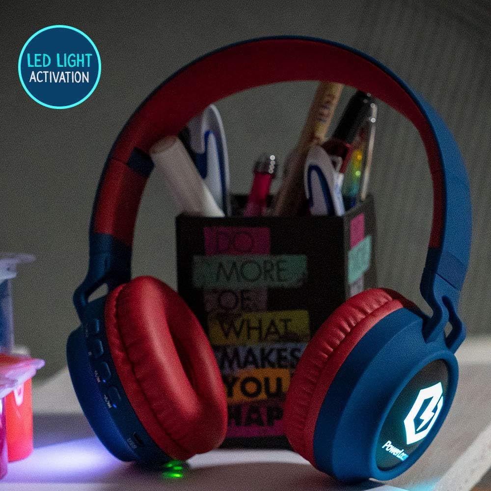 Thumbnail 4 de PowerLocus Casque Enfant Bluetooth — Audio sans Fil, volume limité à 85 dB, LED et micro intégré