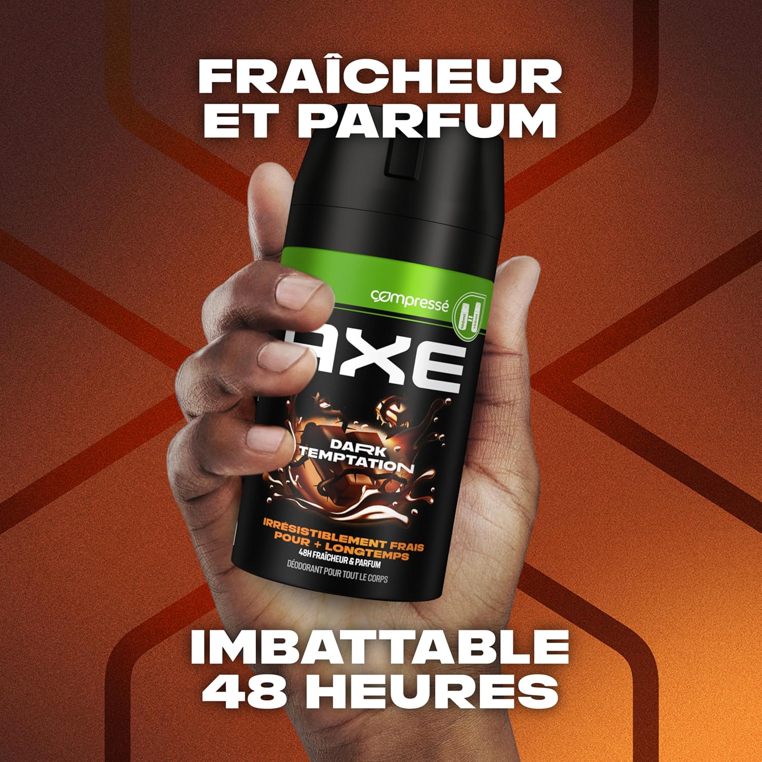 Detalle de AXE Suprême Déodorant Compressé Dark Temptation 48h – Lot 6x100 ml