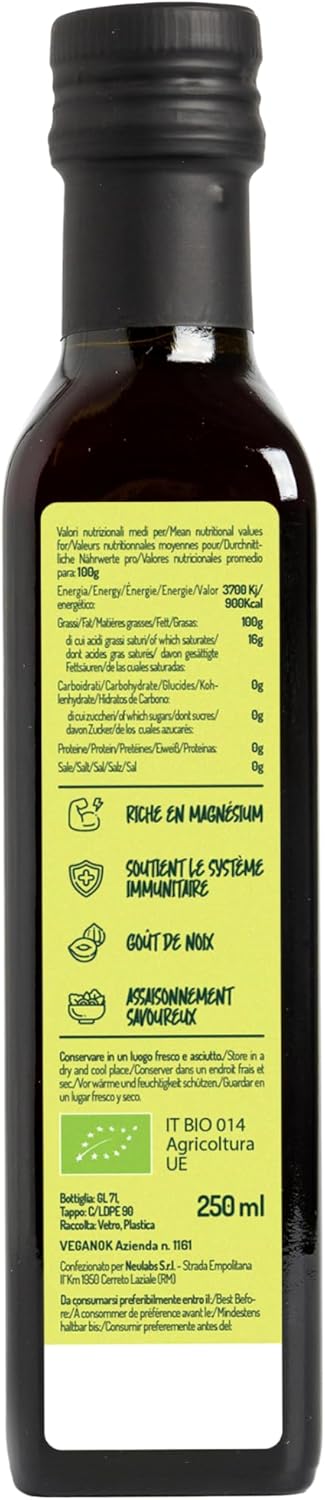 Detalle 2 de Huile de Pépin de Courge Bio - 250 ml, pressée à froid et crue
