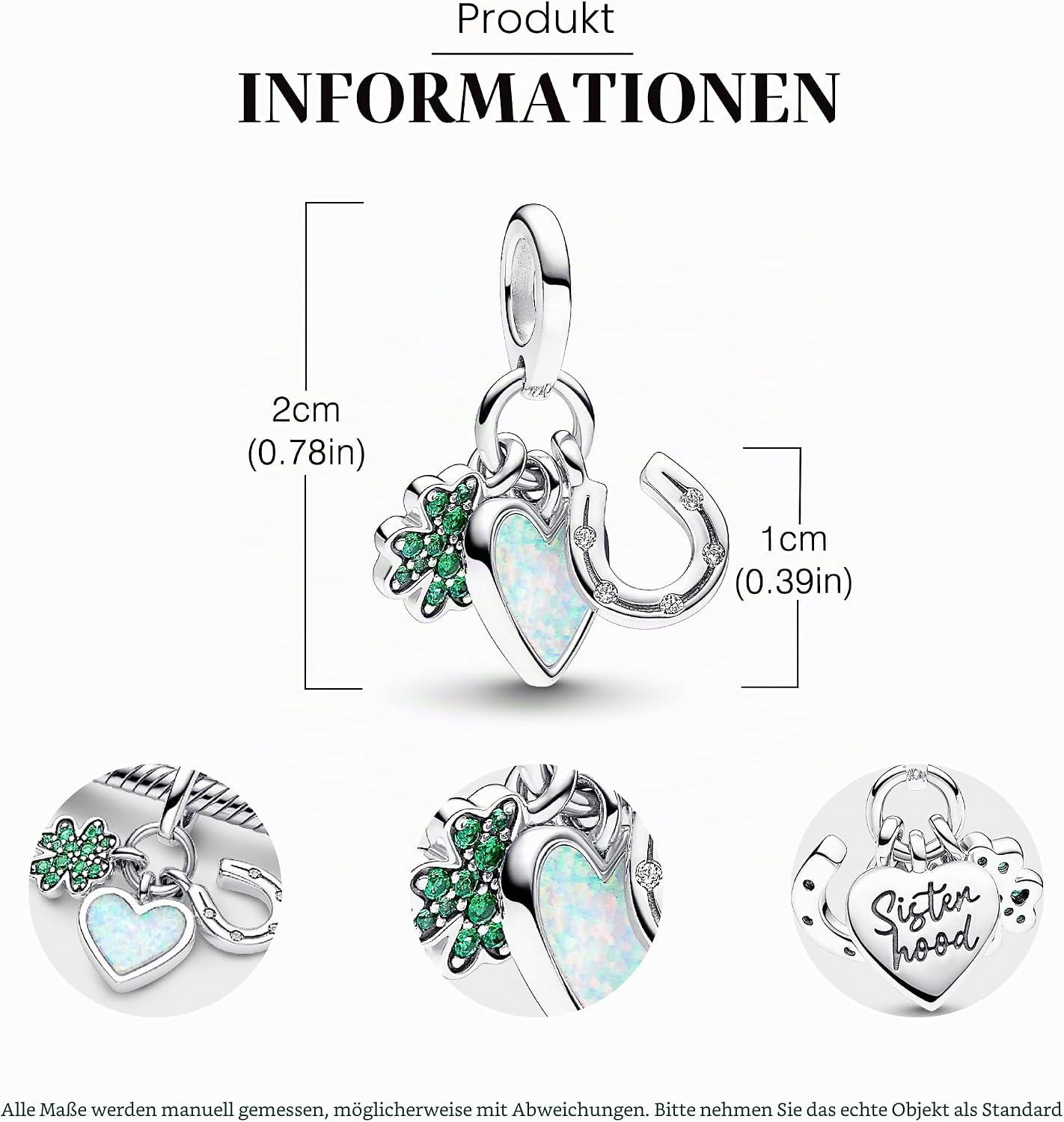 Detalle 2 de RMMD Charms Anhänger für Armbänder & Halsketten – Geschenkidee für Frauen und Mädchen
