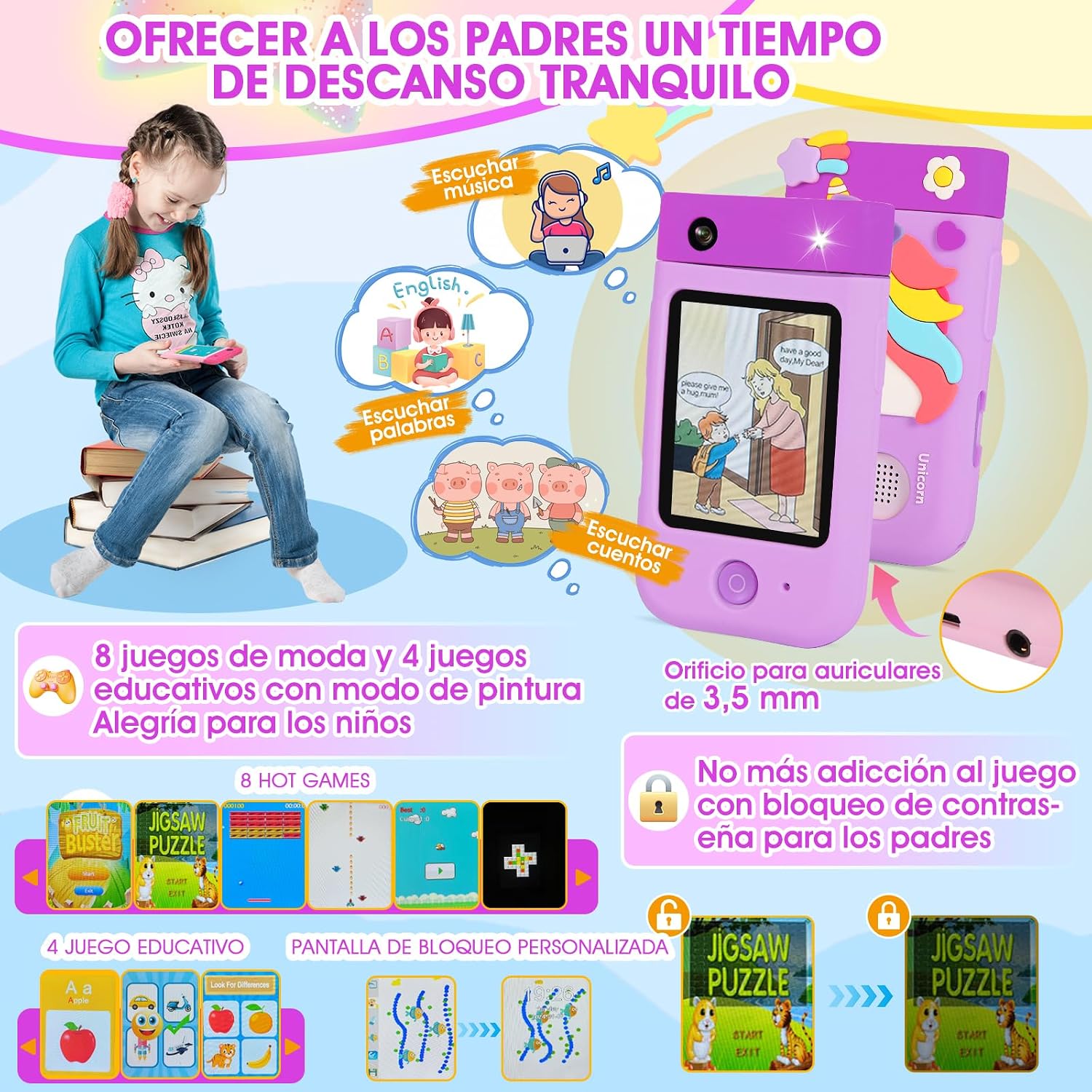 Thumbnail 4 de ARNSSIEN A200 smartphone infantil cámara 180°
