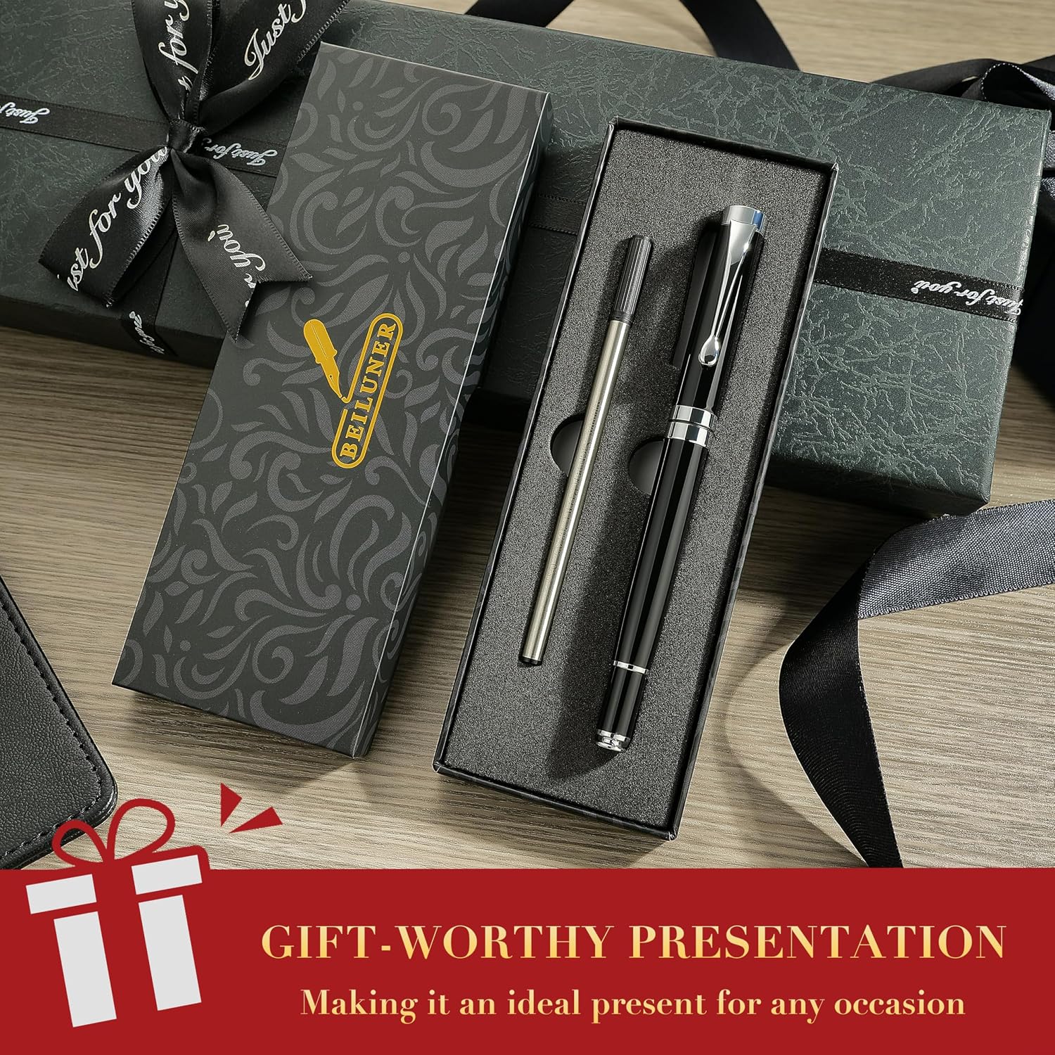 Detalle 1 de BEILUNER Rollerball Pen, Stainless Steel