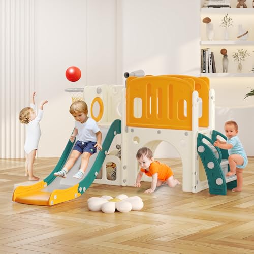 Thumbnail 8 de hoopyosms Tobogán Infantil con Escalera y Baloncesto