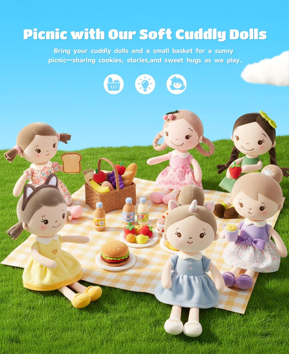 Thumbnail 5 de GAGAKU Weiche Plüsch-Babypuppe für Mädchen (12 Zoll, 30 cm) – erstes Babypuppengeschenk für 1-jährige Mädchen