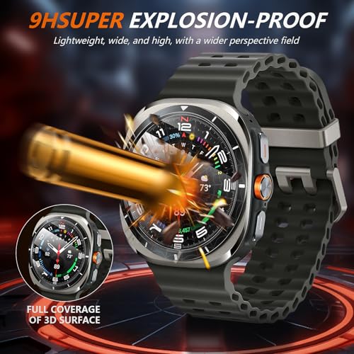 Detalle de Diruite Schutzfolie 4-Stück für Samsung Galaxy Watch Ultra 47mm (2025/2024) – Vollständiger Displayschutz