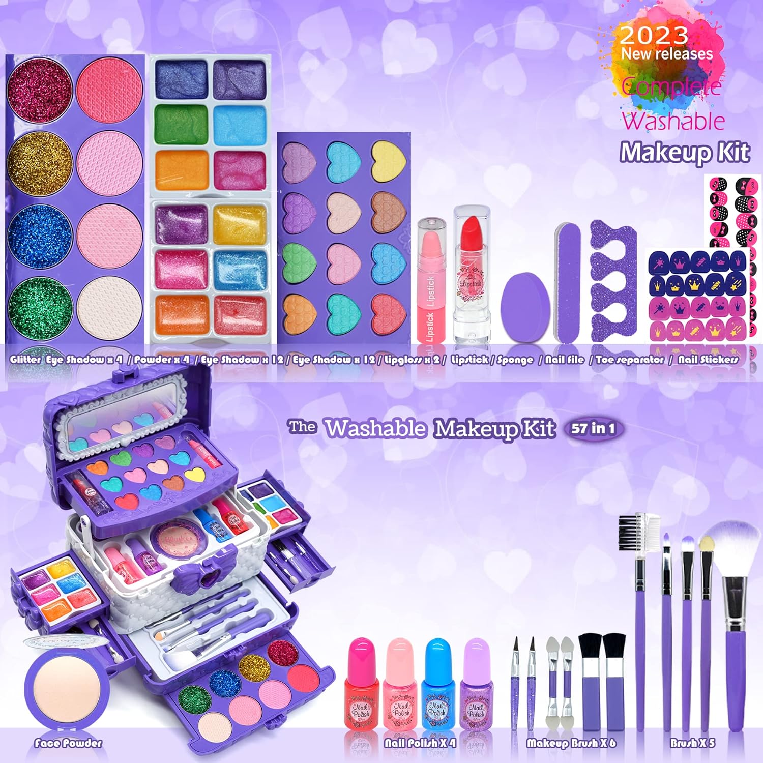 Thumbnail 1 de Kids unicorn makeup set 57 piece