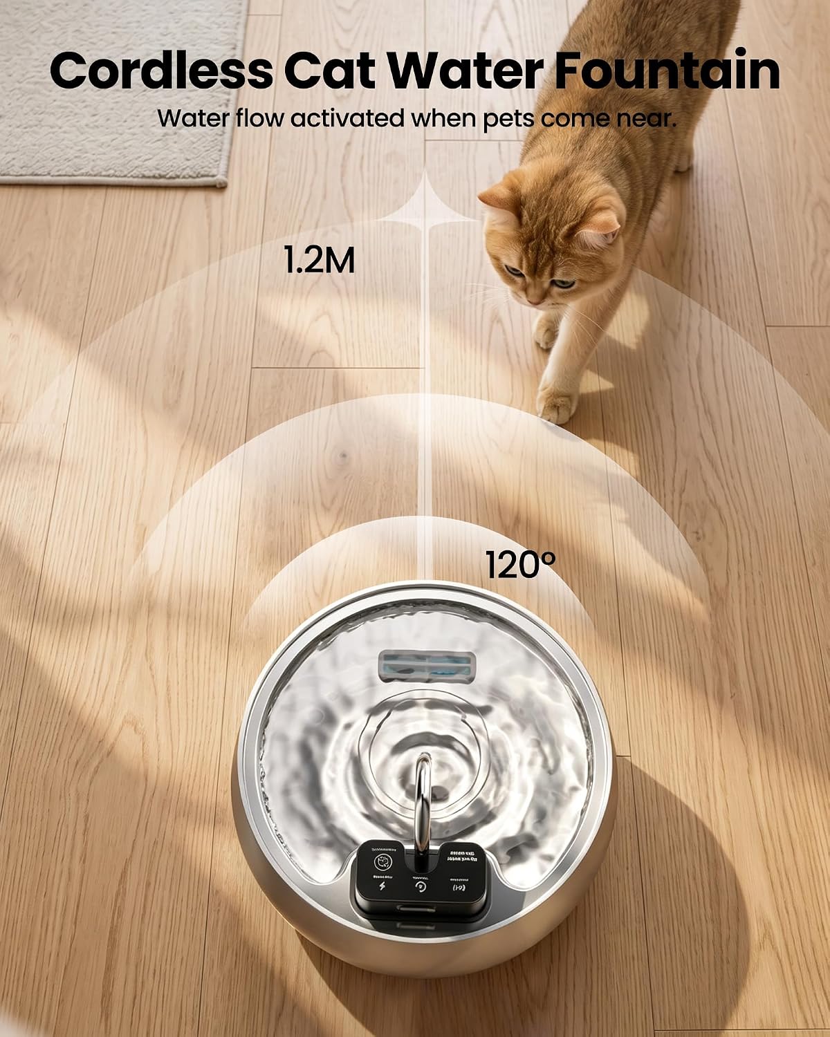 Detalle 2 de Tomxcute Cat Water Fountain, 4L