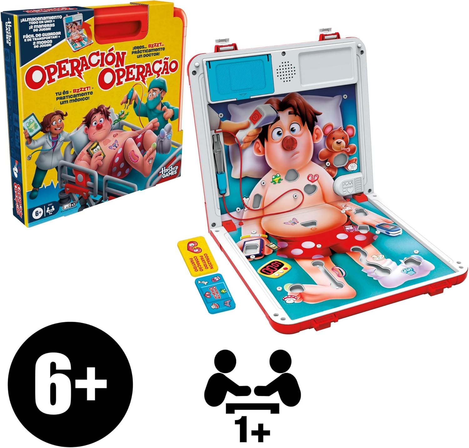 Detalle 2 de Operación Versión español-portugués — Juego de mesa electrónico 🎲