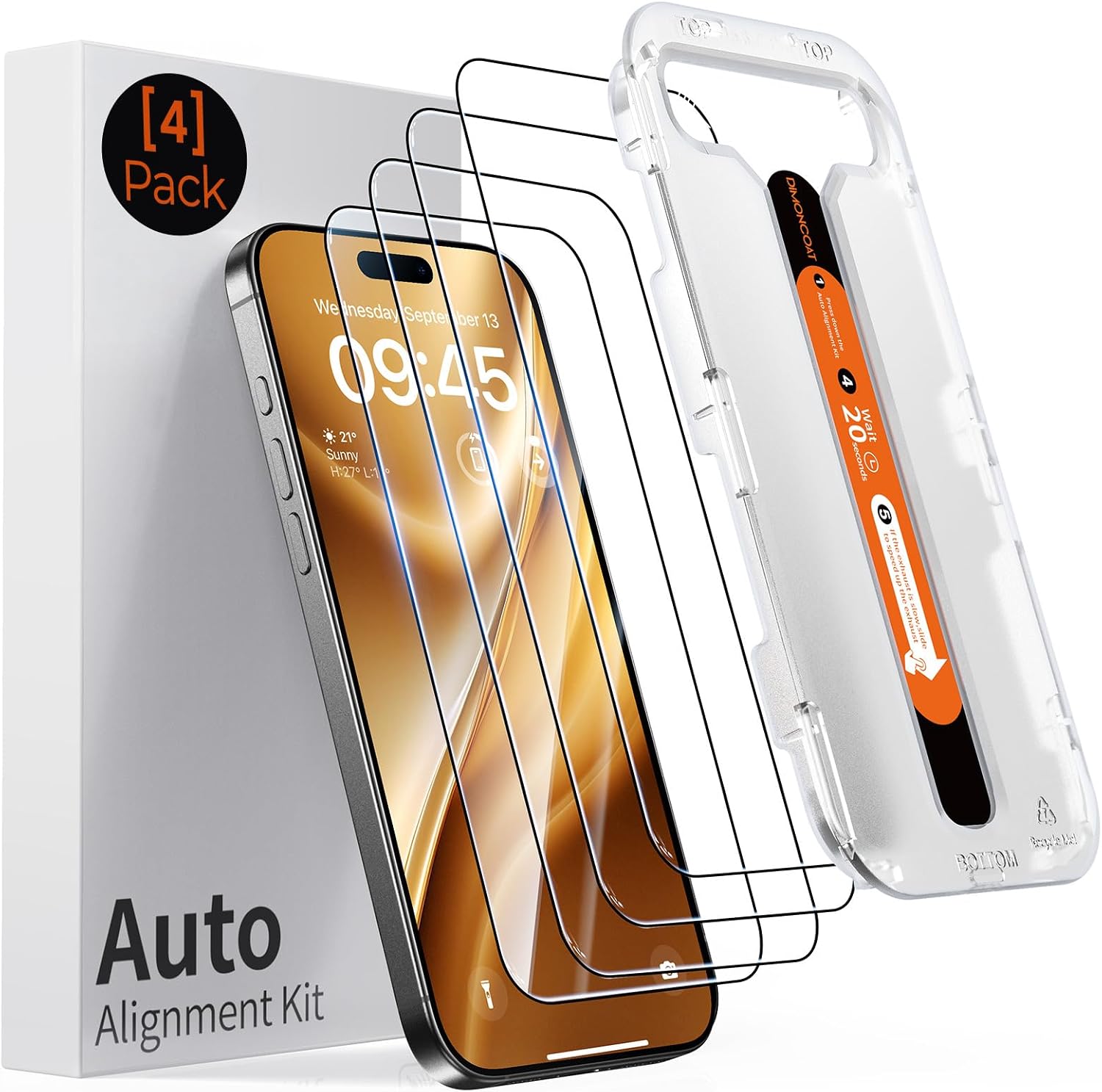 Detalle de DIMONCOAT iPhone 15 tempered glass screen protector
