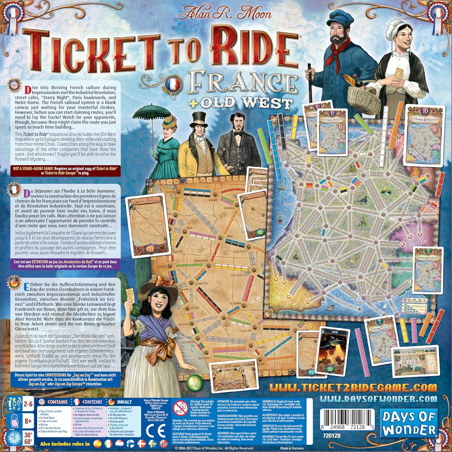 Detalle 2 de Days of Wonder Ticket to Ride France expansion