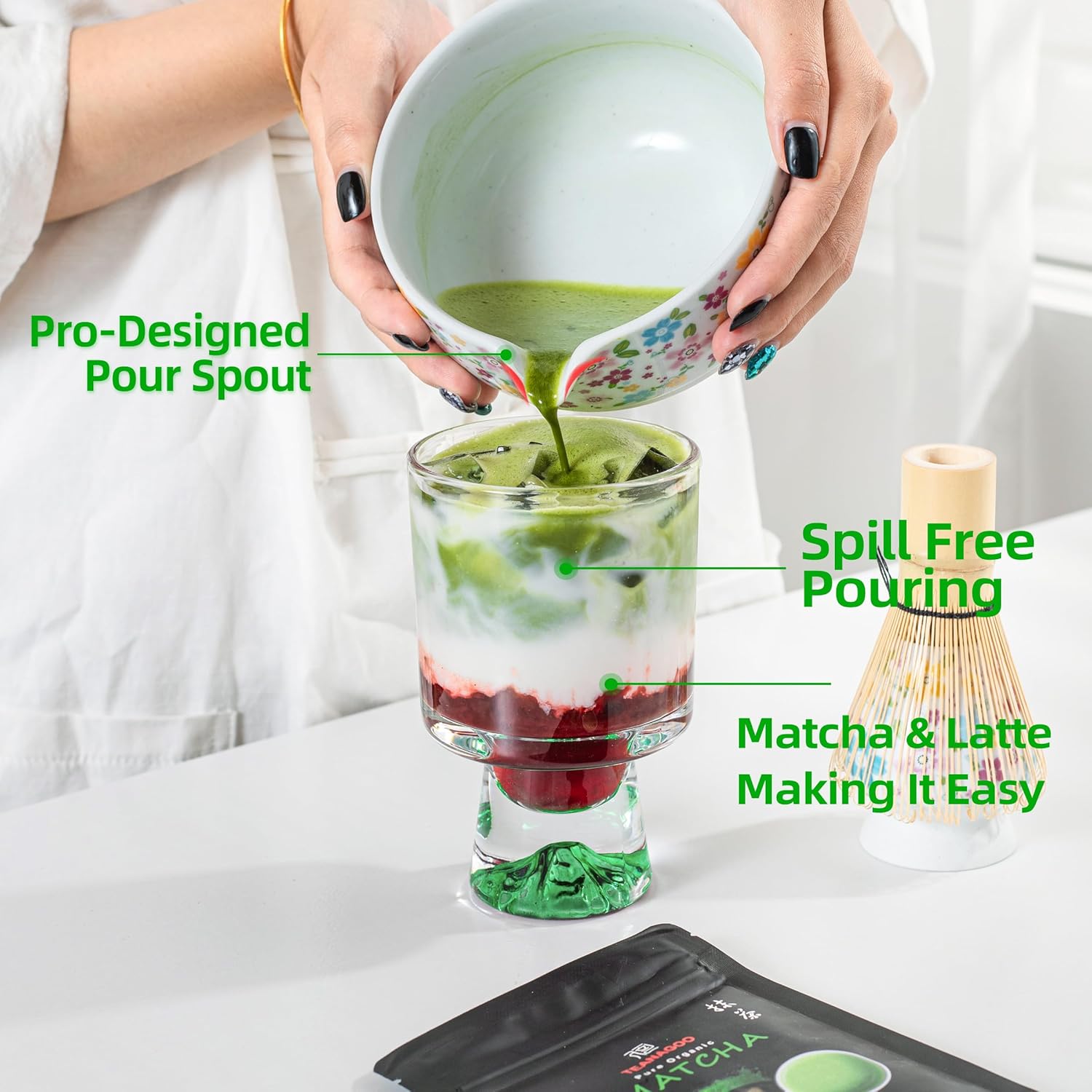 Thumbnail 3 de TEANAGOO set matcha 7 pezzi, chawan da 510 ml