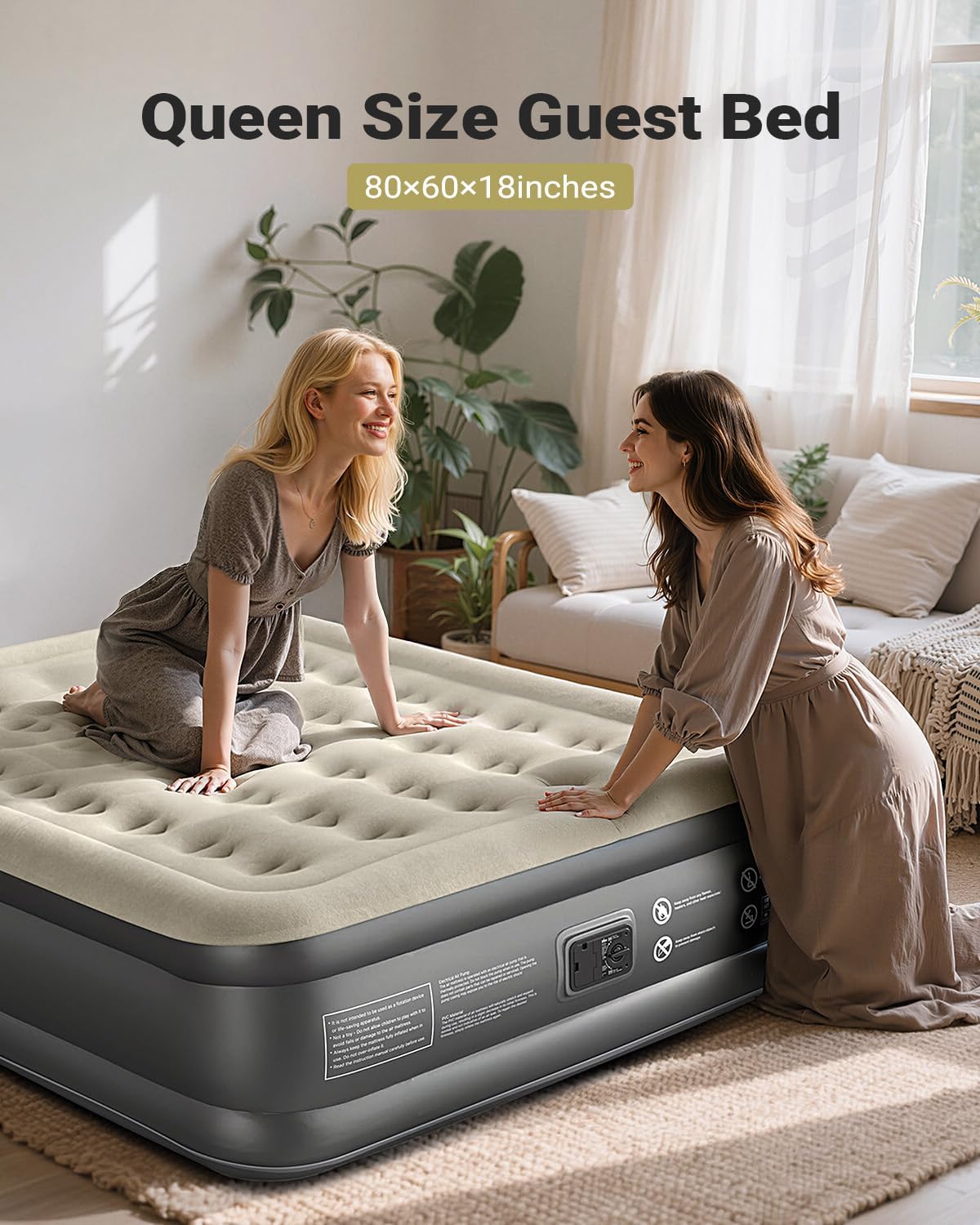 Detalle de iDOO Air Mattress Queen 650 lb capacity mattress