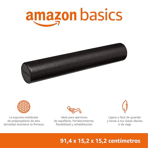 Detalle 2 de Amazon Basics Rodillo de espuma de alta densidad, negro, 90 cm