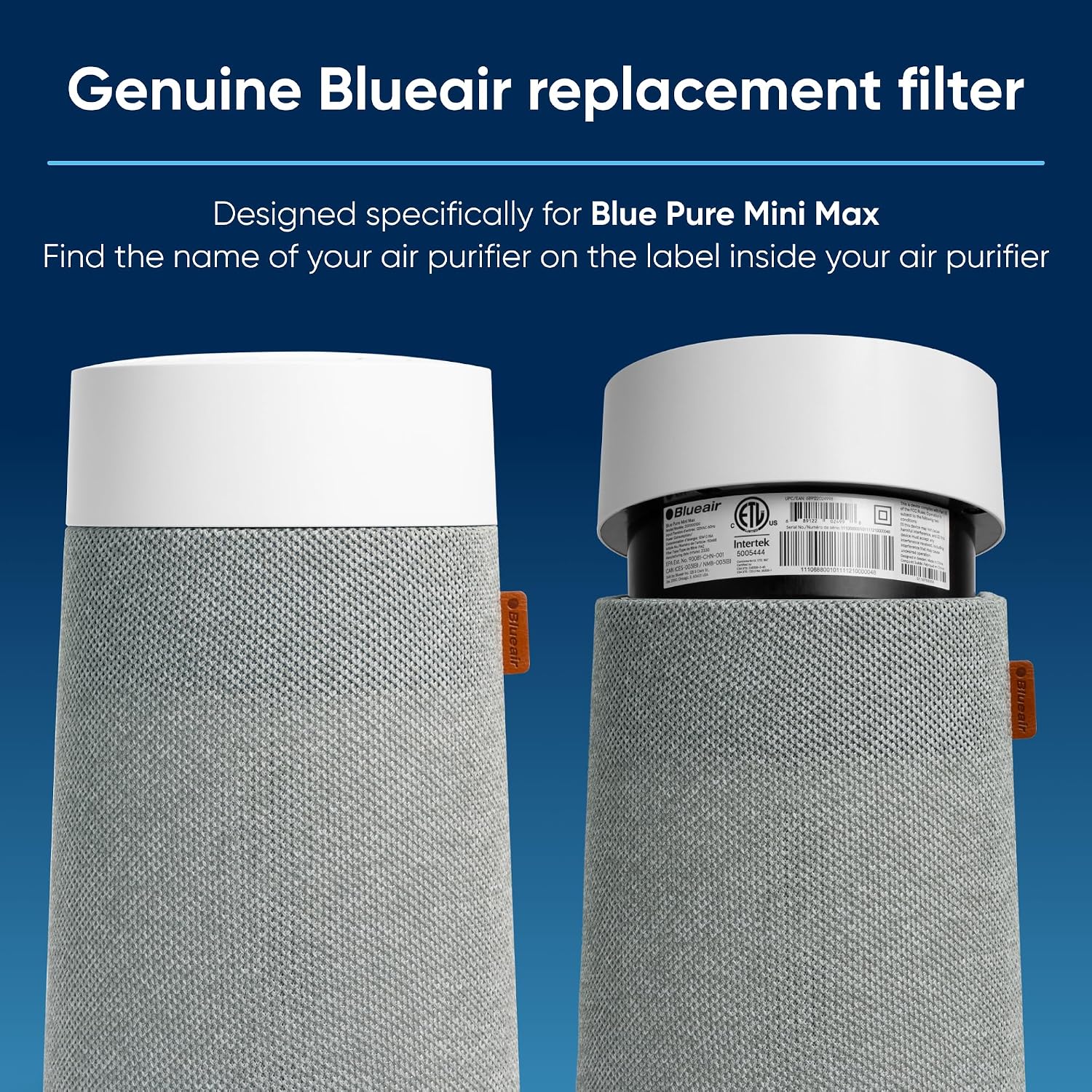 Detalle de Filtre Blueair Blue Pure Mini Max Original (Blue Pure Mini Max) – compatibilité et remplacement