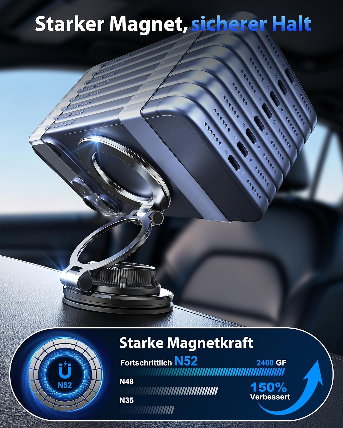 Thumbnail 6 de Glangeh Ultradünne Handyhalterung Auto 95 LBS