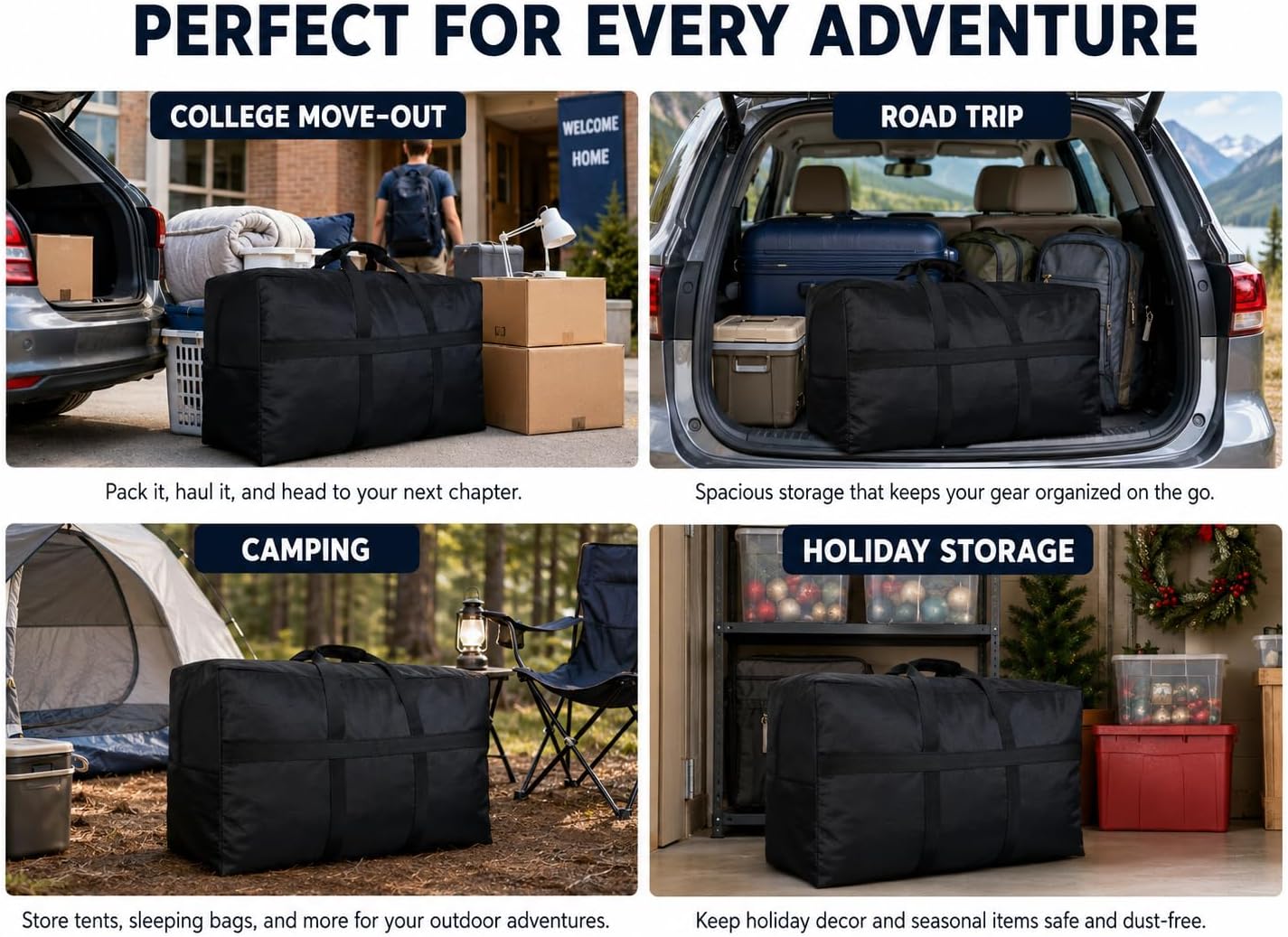 Thumbnail 6 de HaoHakka Extra Large Duffle Bag for Travel (100L)