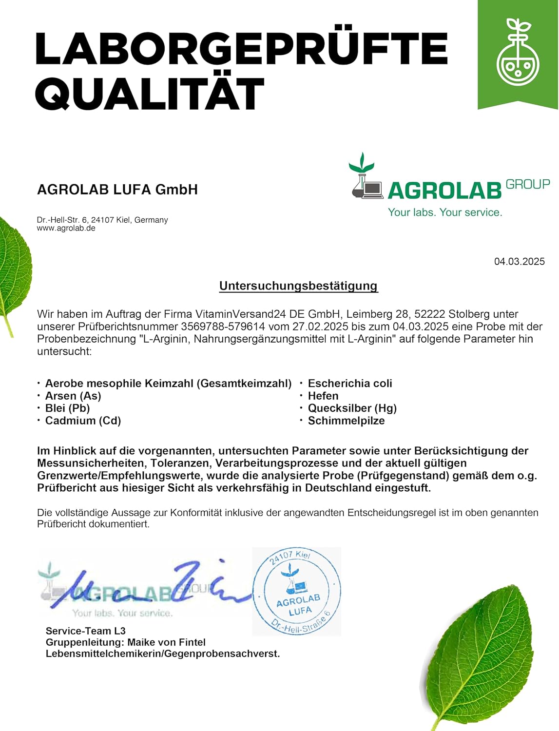 Thumbnail 6 de vit4ever L-Arginin 6000 mg – 365 Kapseln (reines L-Arginin Base, vegan)