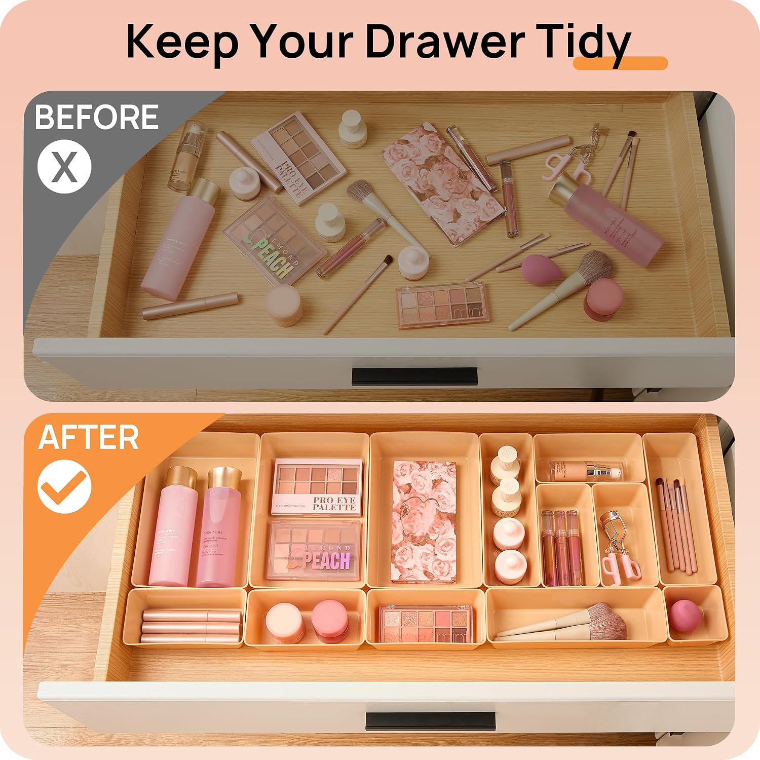 Detalle de Vtopmart Plastic Drawer Organizers, 4 Sizes