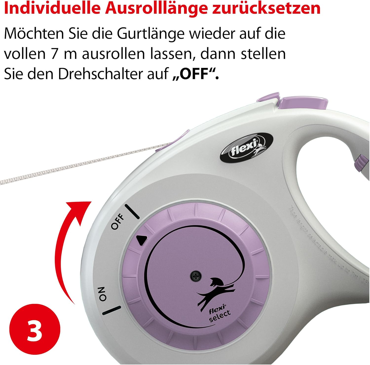 Thumbnail 5 de flexi Select M Gurt 0-7 m Roll-Leine für Hunde bis 25 kg