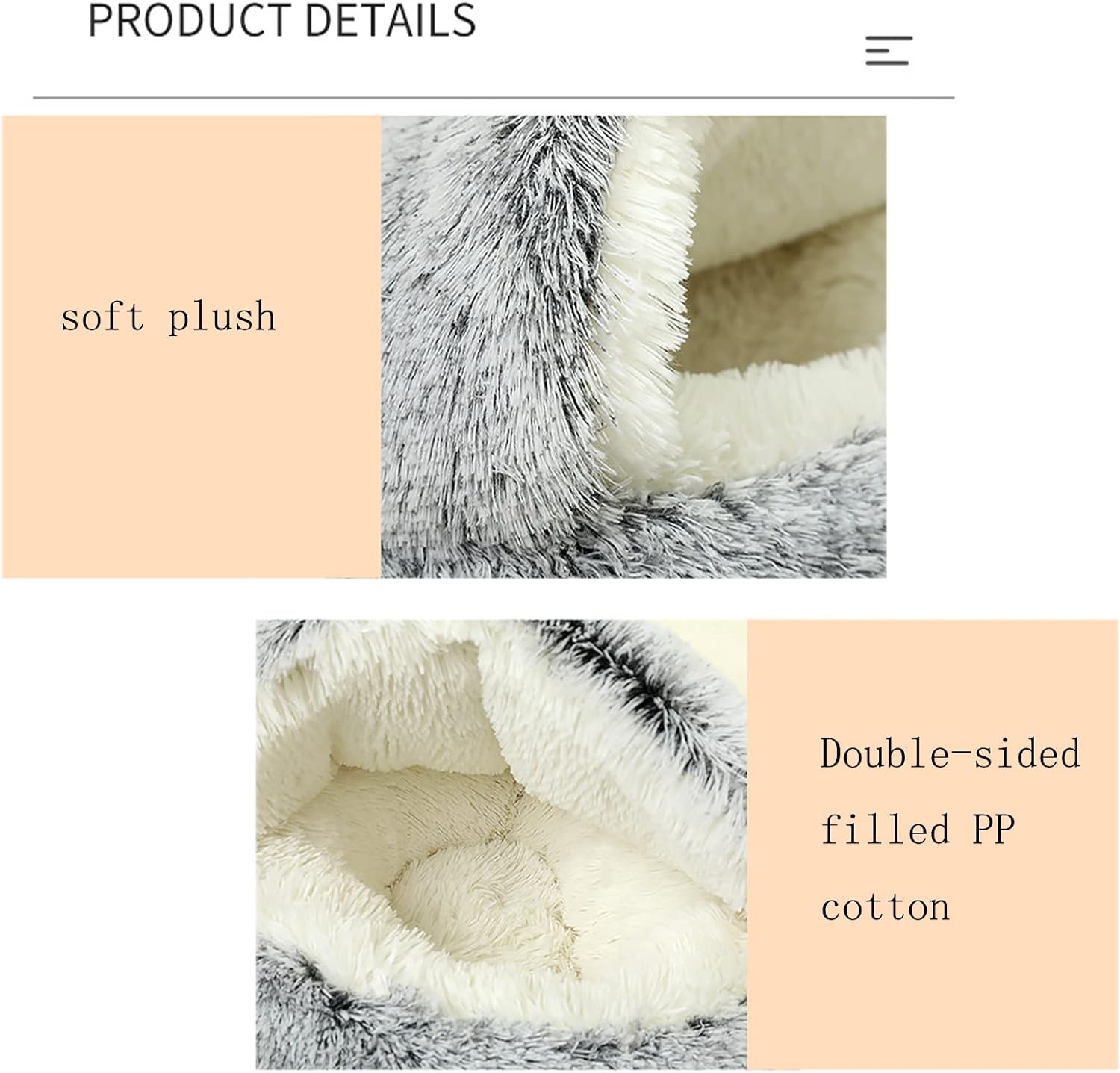 Thumbnail 6 de YUDANSI Cat Bed Cave: 2in1 Donut Nest for Small Indoor Pets