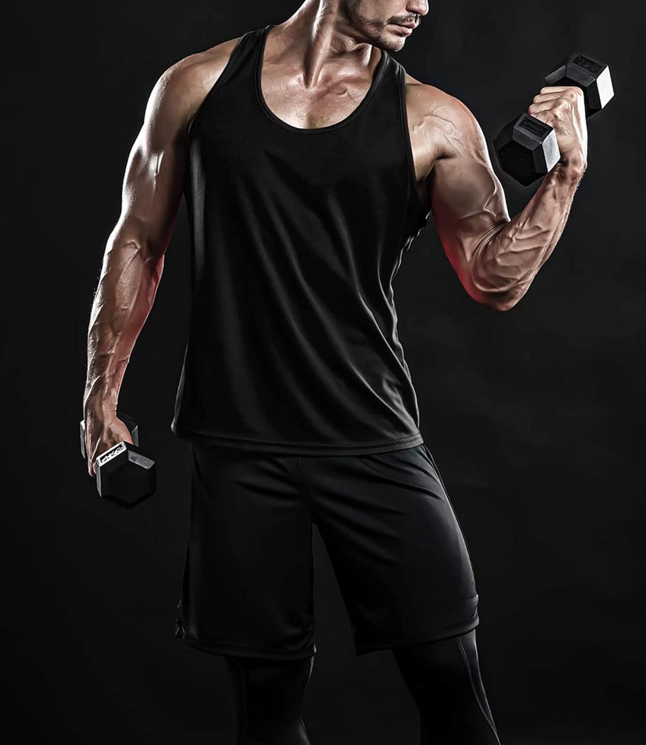 Detalle de Boyzn Men's Y-Back Workout Tank Tops (1 or 3 Pack) – Lightweight, Breathable Mesh Vest for Gym and Running