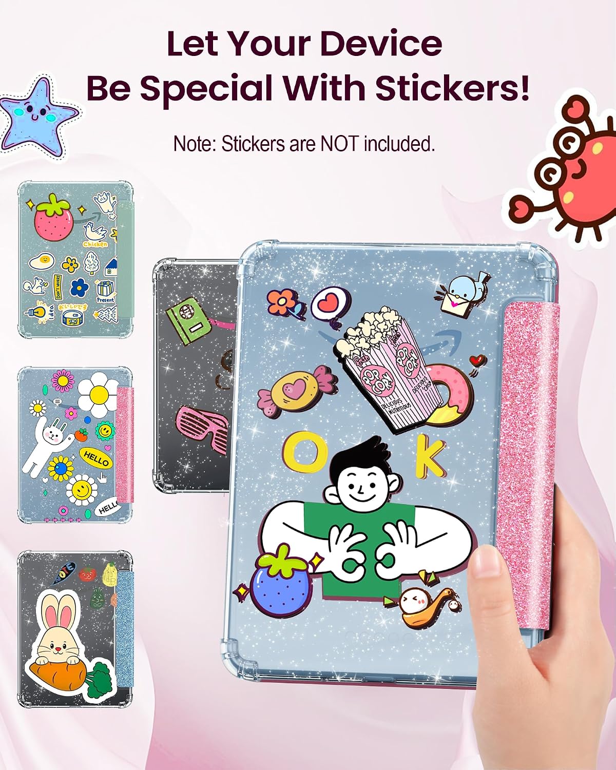 Thumbnail 4 de MoKo Glitter Pink Case for 6" Kindle Basic 12th Generation (2026)