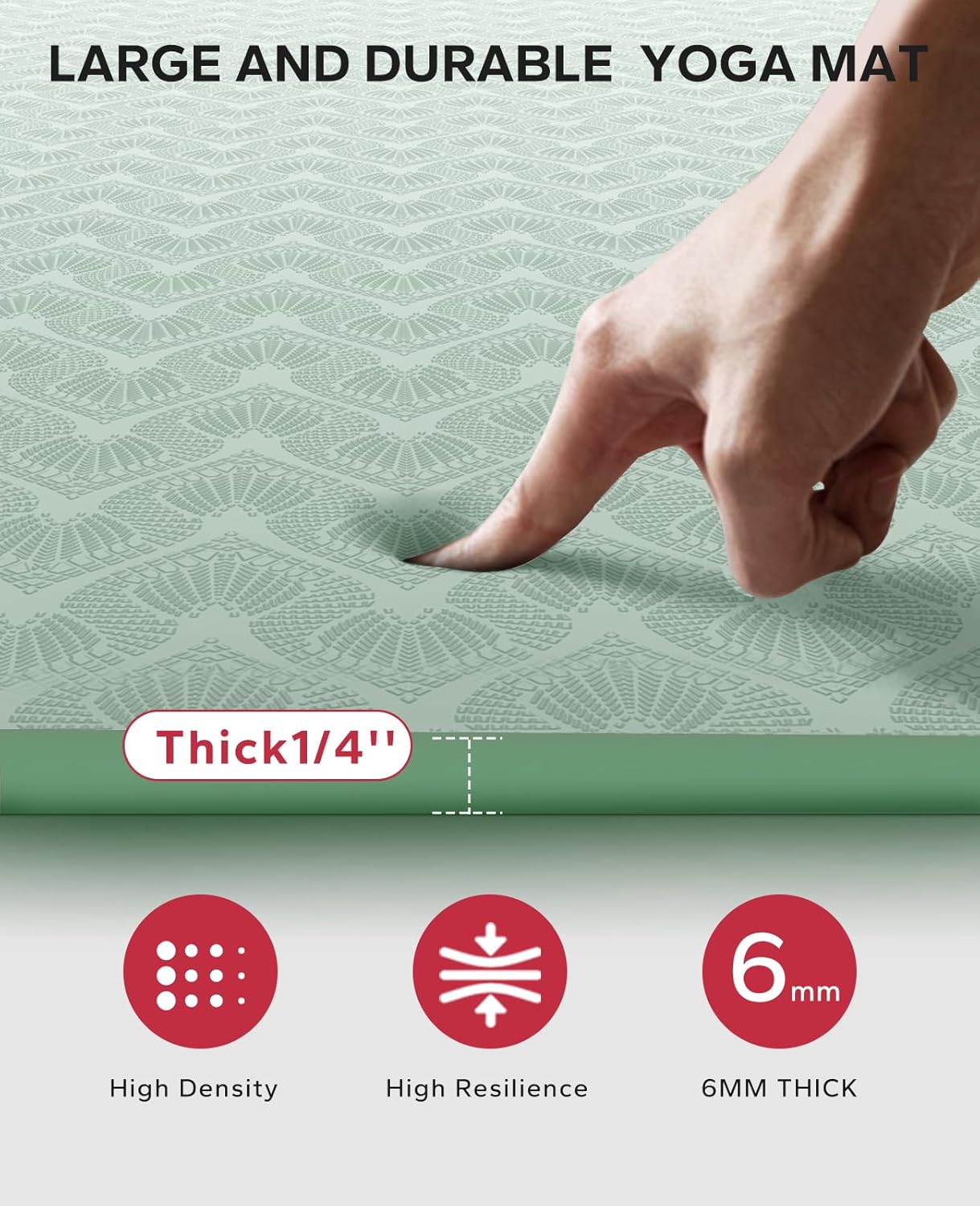 Thumbnail 3 de HAPBEAR yoga mat 6mm 183x91cm