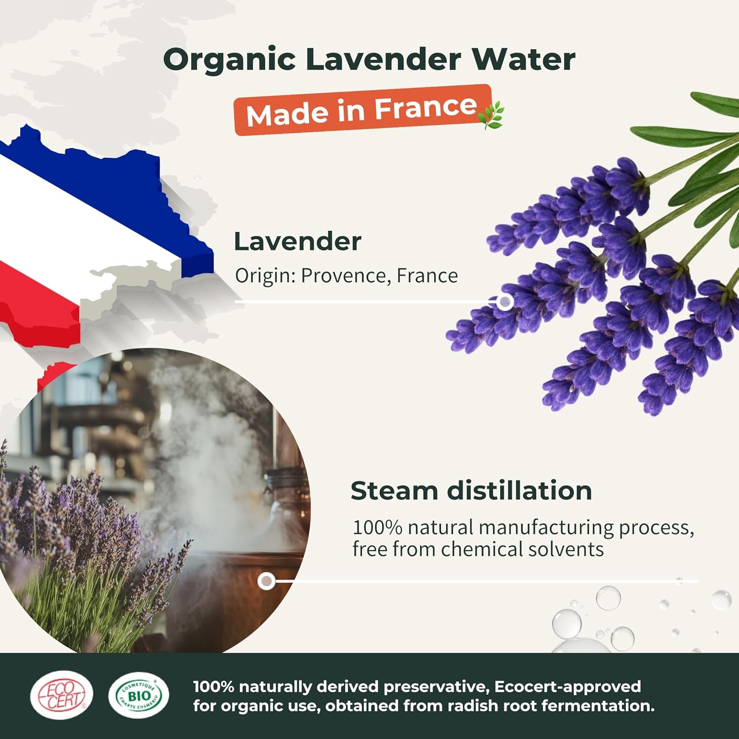 Thumbnail 3 de BIONOBLE Organic Lavender Water for Skin – 100ml Glass Spray