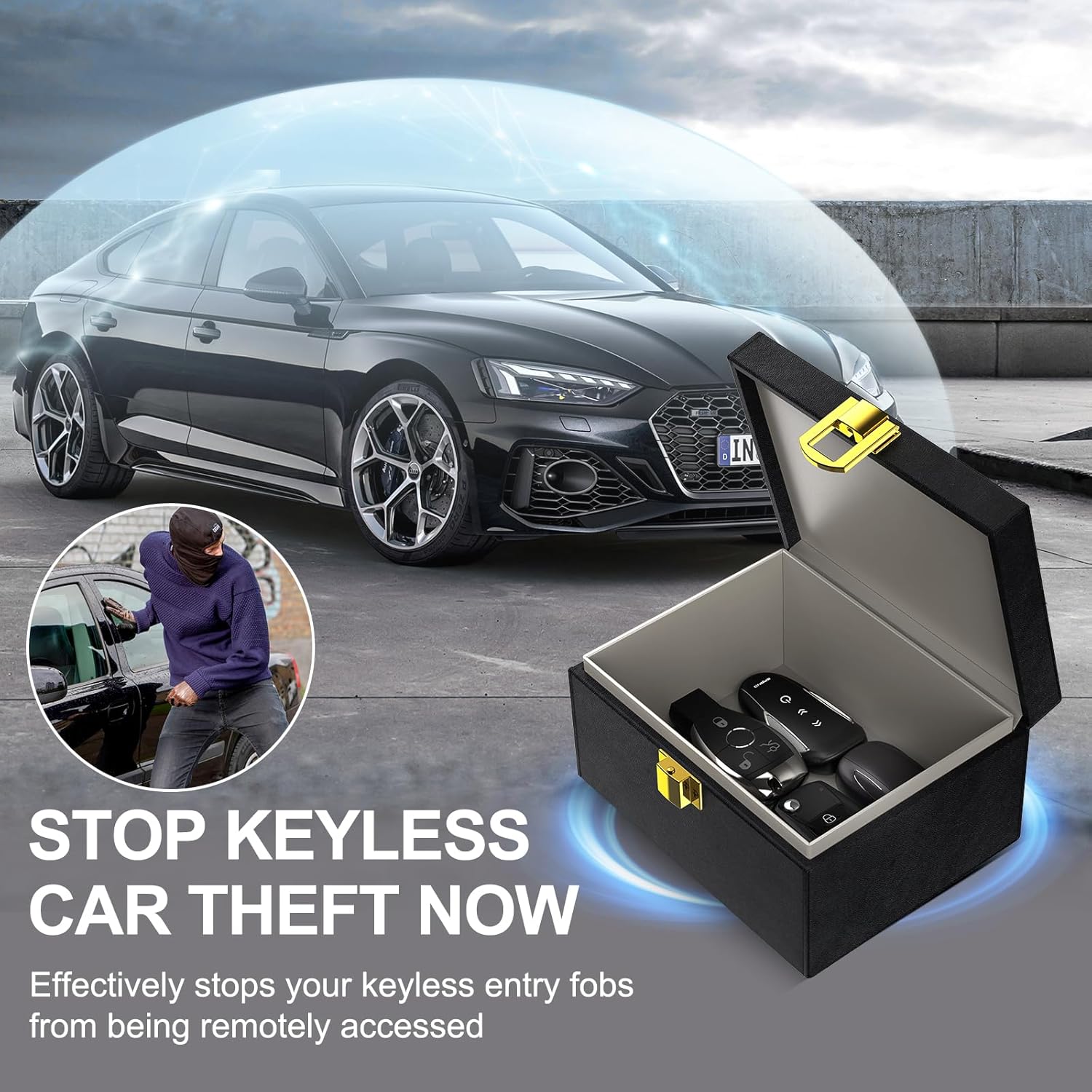Detalle 2 de lanpard Faraday Box Keyless Signal Blocker 🛡