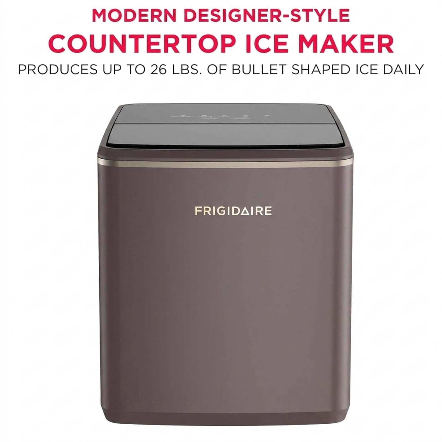 Detalle de Frigidaire EFIC0513MAUVE Countertop Ice Maker with Bullet Ice and Touch Display
