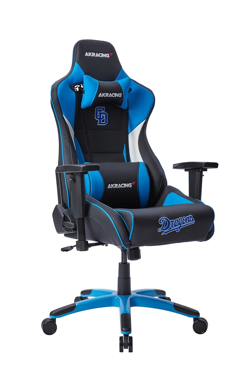 Detalle de AKRacing Pro-X V2 Dragons AKR-PRO-X/BLUE/DRAGONS ゲーミングチェア 高耐久PUレザー・180度リクライニング