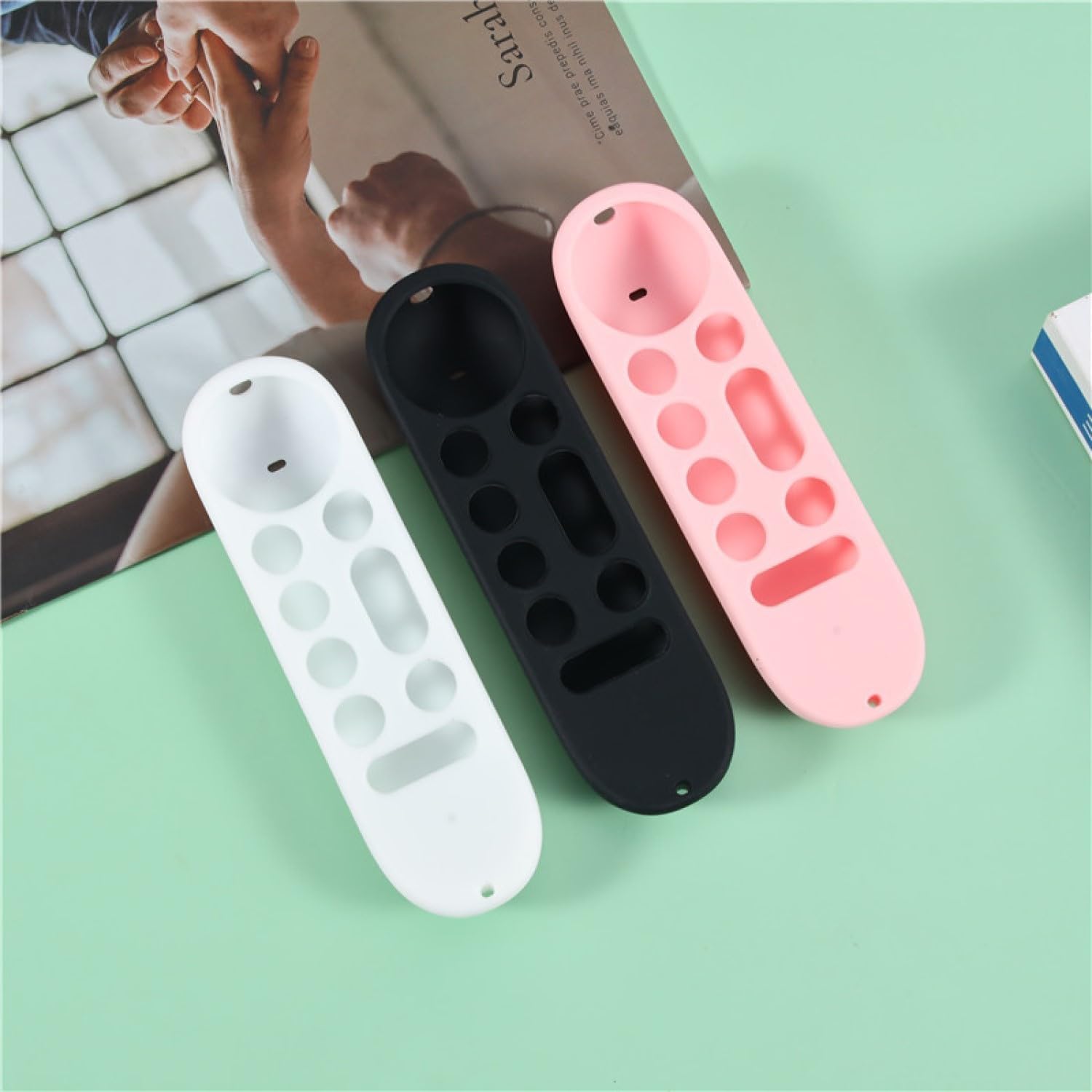 Detalle de Silicone Cover Case for Google TV Streamer 4K Remote (2024) – Anti-Slip Blue