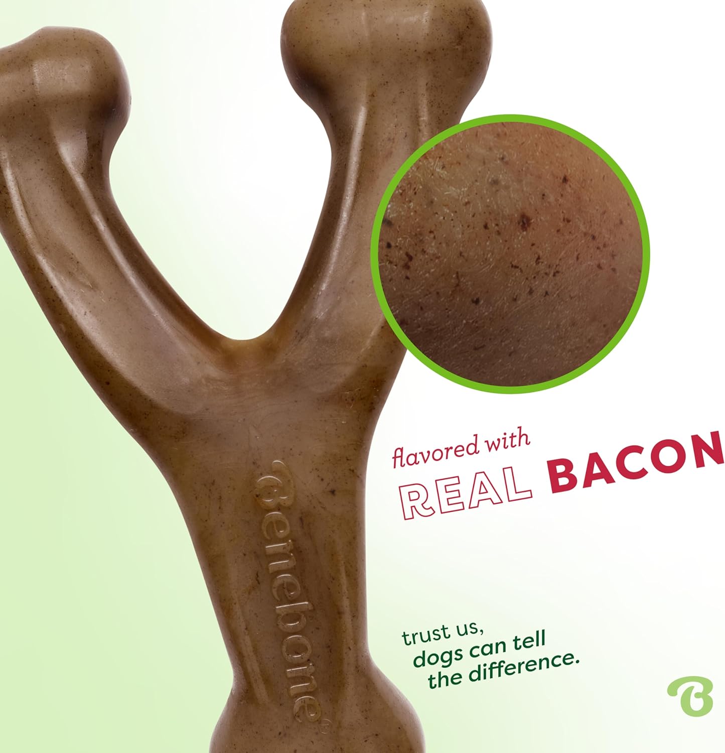 Thumbnail 1 de Benebone Wishbone Durable Dog Chew Toy for Aggressive Chewers – Small, Real Bacon Flavor (Made in USA)