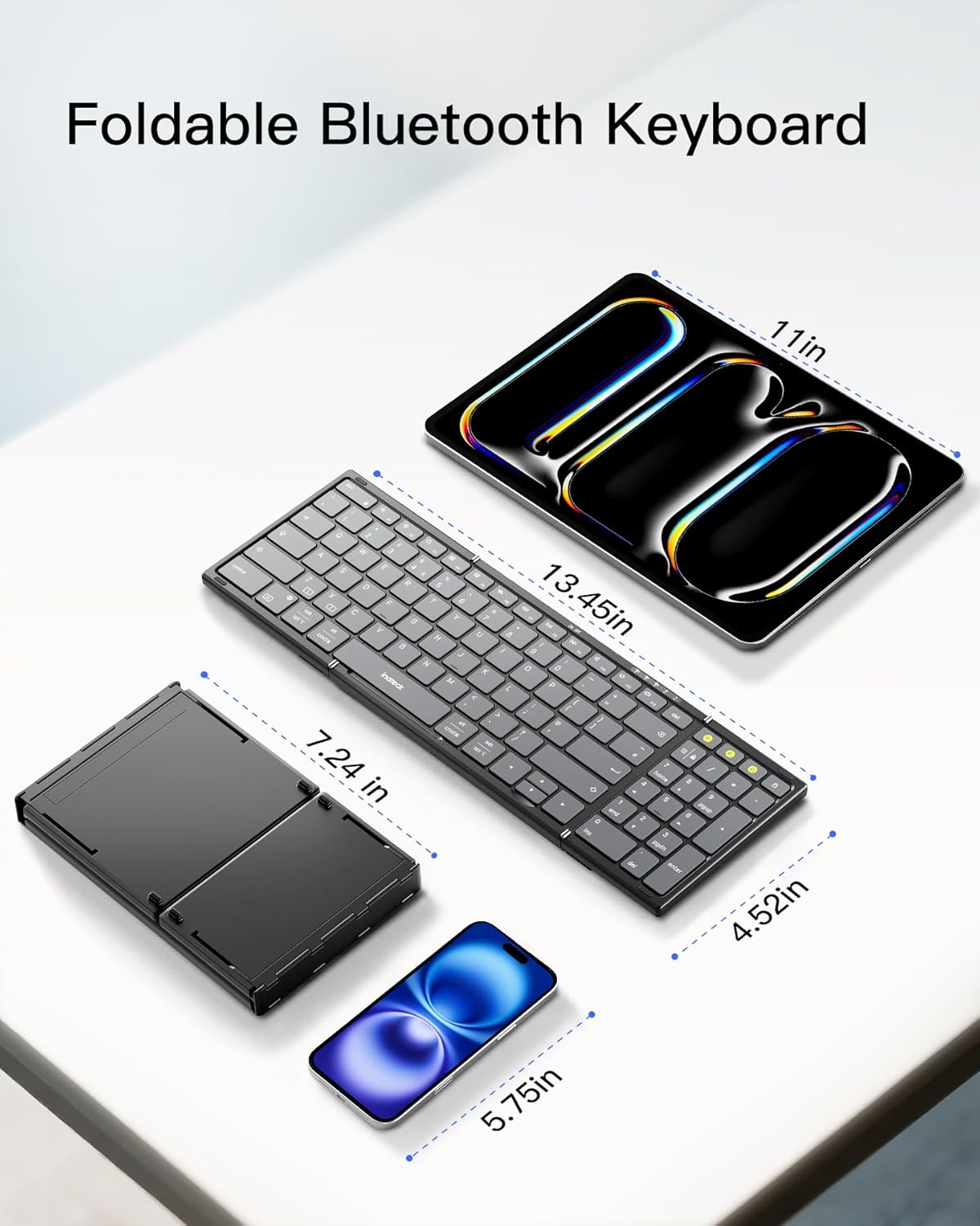 Thumbnail 1 de Inateck Nomad N0135 foldable Bluetooth keyboard with stand