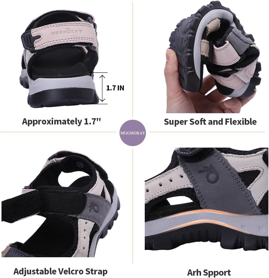 Thumbnail 2 de MGGMOKAY Sandali Sportivi da Donna in Pelle: comfort e versatilità per trekking e outdoor
