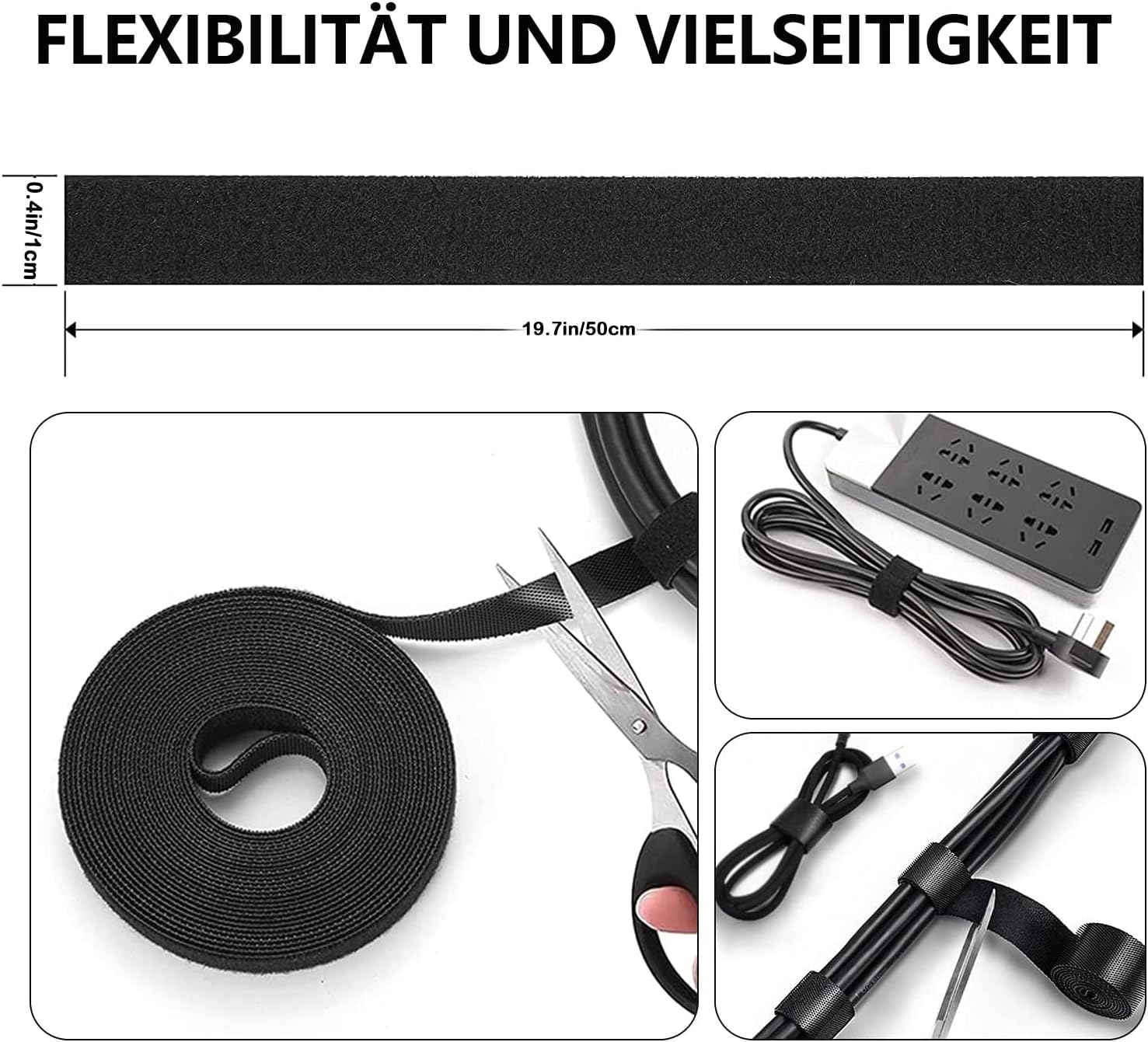 Thumbnail 6 de Moseem Kabelmanagement-Set 142-teilig mit Kabelschlauch (2 m) und Silikon-Kabelhaltern