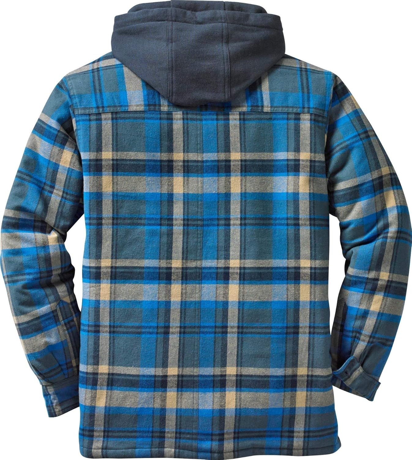 Detalle 2 de Legendary Whitetails Mens Plaid Flannel Shirt Jacket Quilted with Hood Polyfill Insulated Shacket