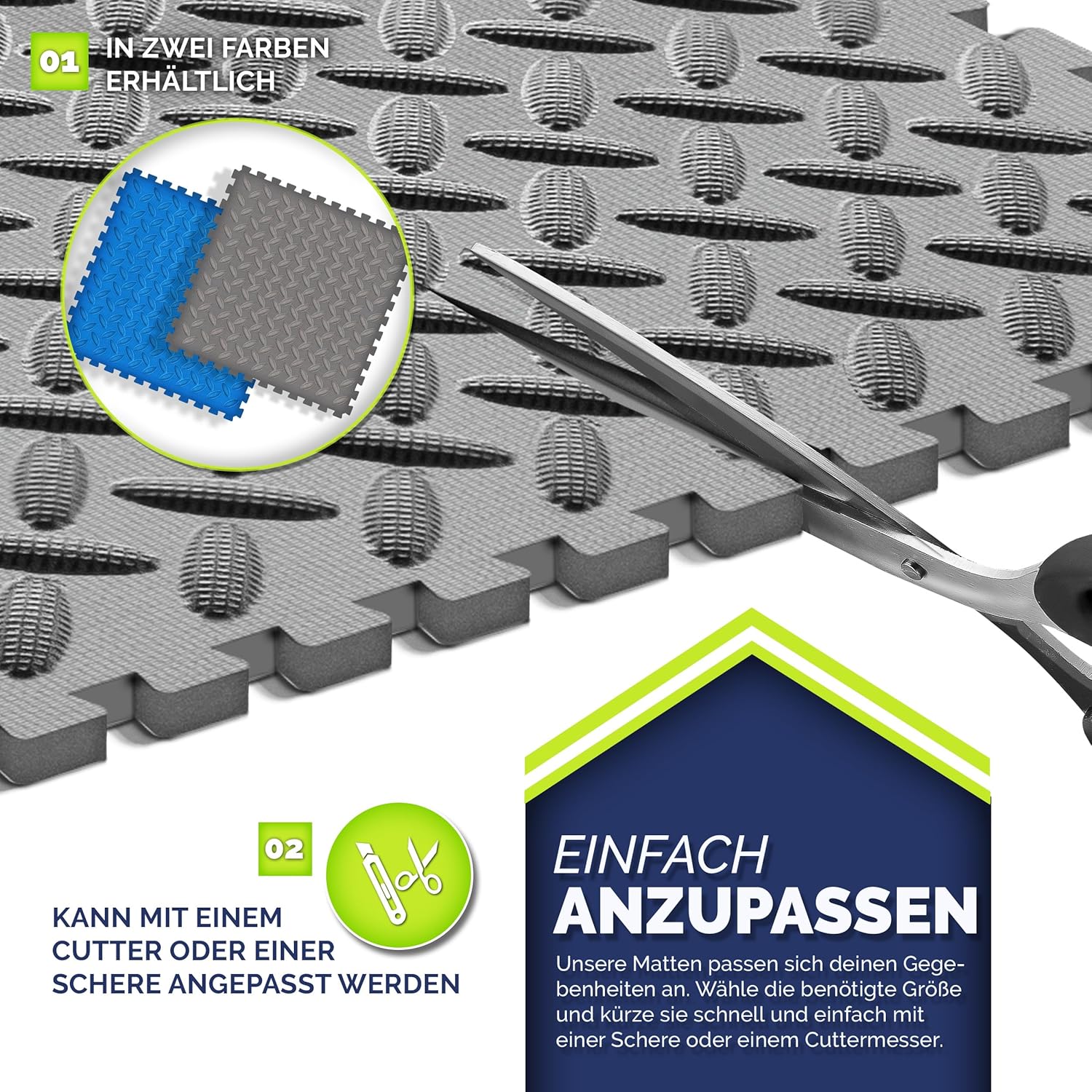 Thumbnail 5 de tillvex Set di 48 tappetini protettivi per piscina in EVA, con isolamento termico