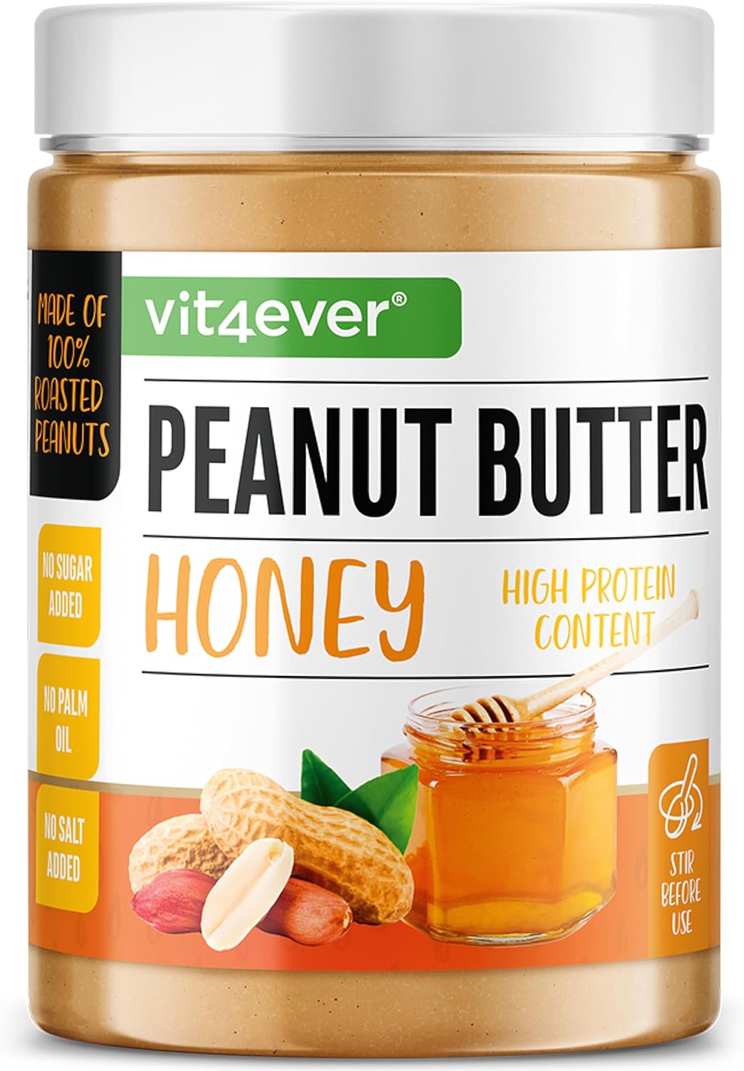 Thumbnail 6 de Beurre de cacahuètes croquant Vit4ever Sports — 1 kg, naturel, high protein (28%) et Vegan