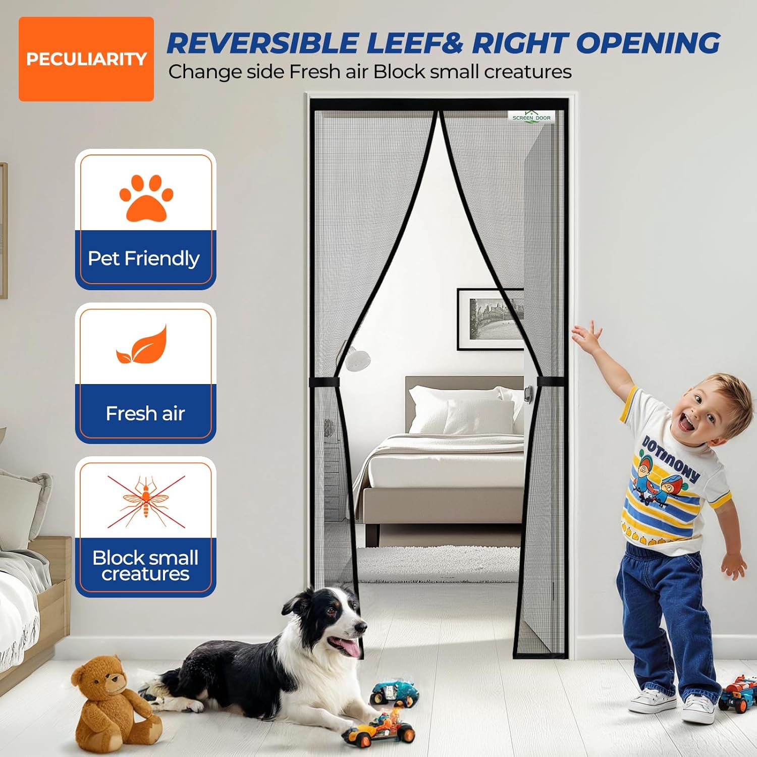 Thumbnail 4 de SCREEN DOOR Fliegengitter Balkontür 60x180cm – magnetisch, robust und einfach zu montieren