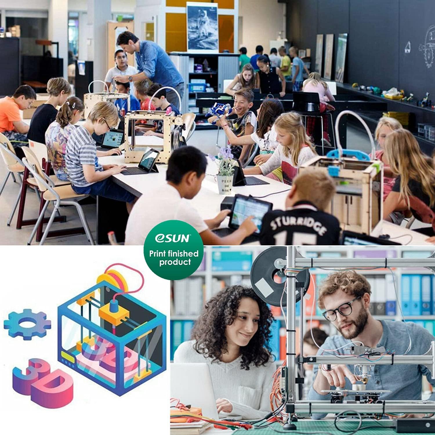 Thumbnail 6 de eSUN Filamento PLA+ 1.75mm, Alta Tenacidad para Impresiones 3D 🖨️