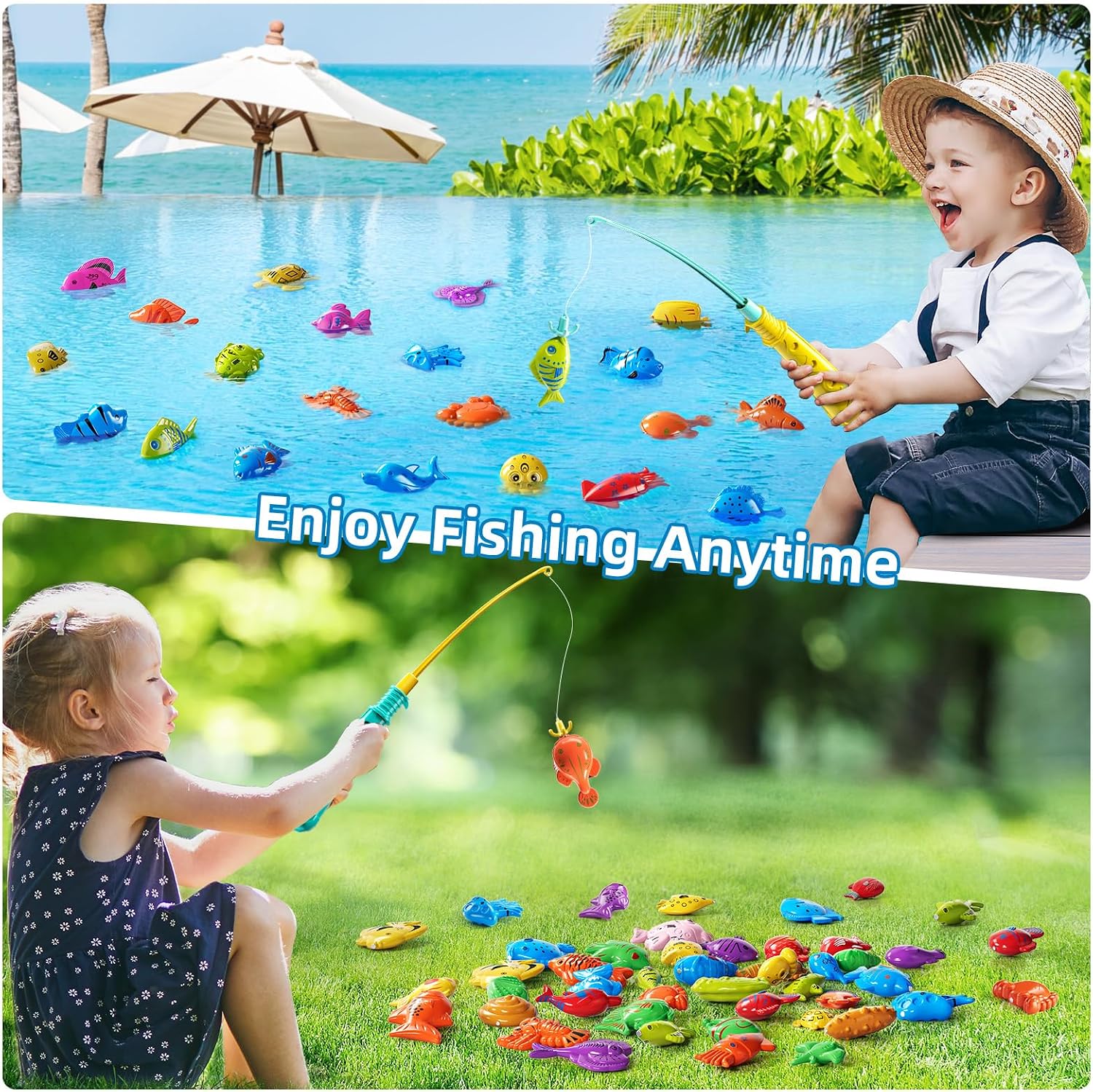 Thumbnail 6 de JUKUDAHU Magnet Fishing Game for Kids (Ages 3–8): Fun Pool, Bath, and Outdoor Toy Set