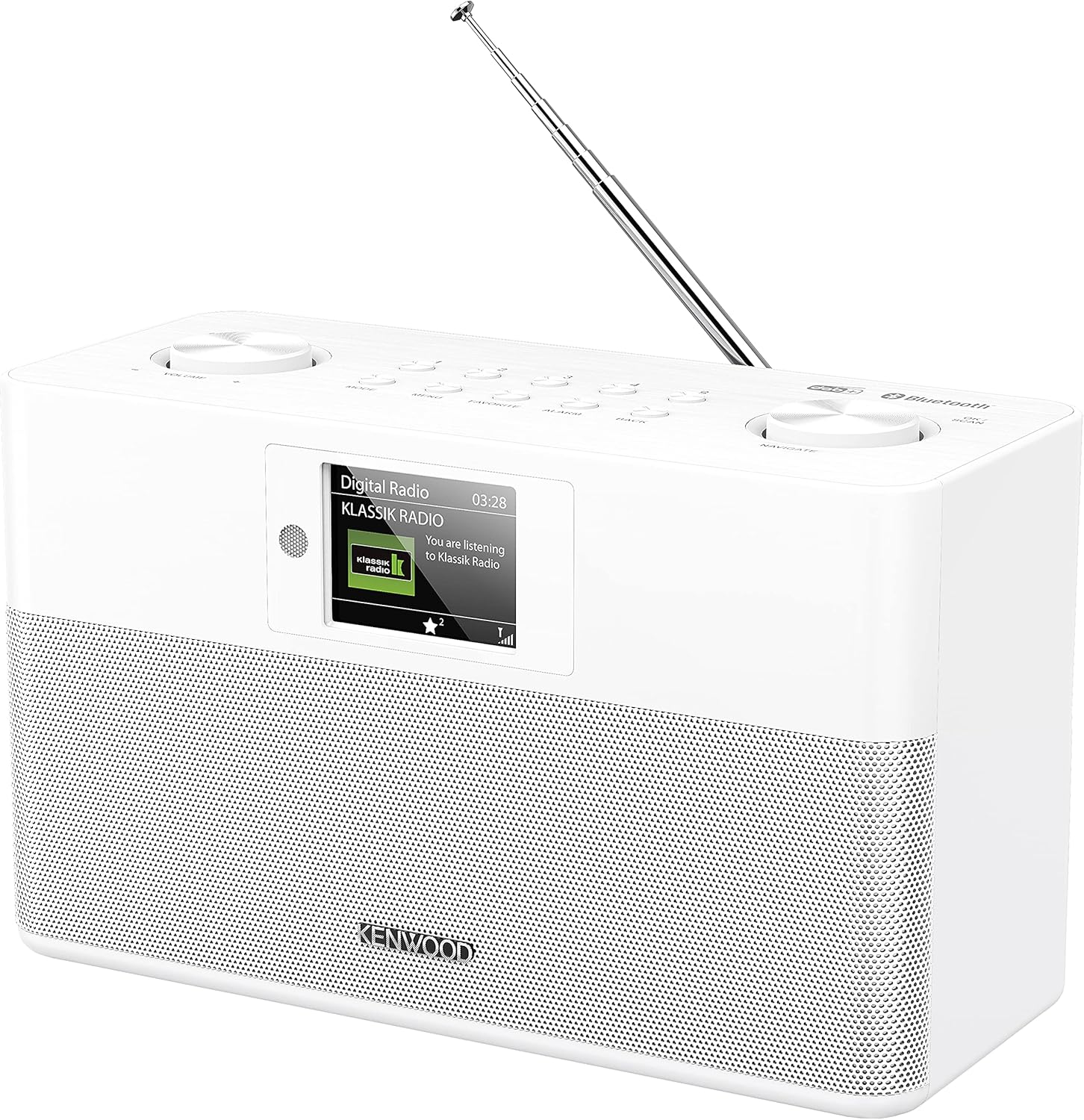 Detalle de KENWOOD CR-ST80DAB-W, radio stereo compatta DAB+ con Bluetooth e display TFT a colori
