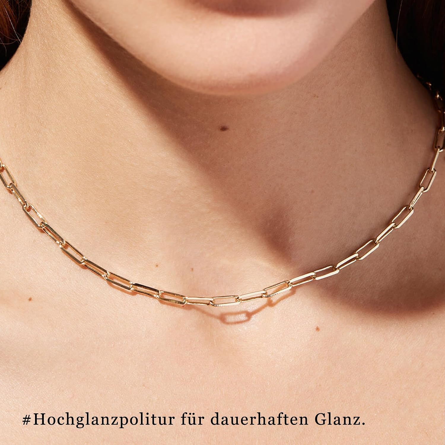 Detalle de FENNELISA 3er Set Damen-Halsketten mit Layering-Look, Silber 925 vergoldet, verstellbar