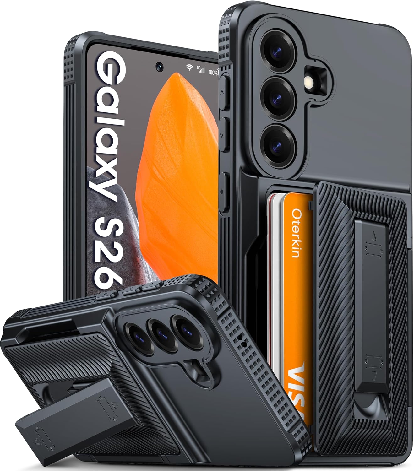 Detalle de Oterkin Samsung S26 wallet case with 4-5 cards