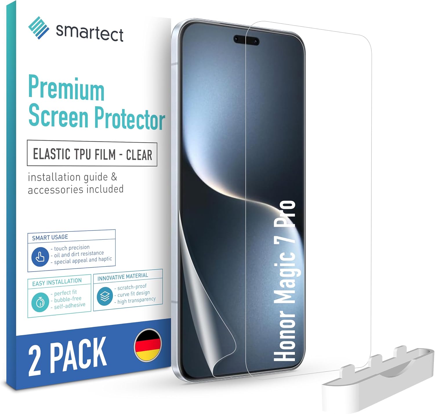 Detalle de SmarTect TPU Screen Protectors for Honor Magic 7 Pro, 2-Pack, Clear